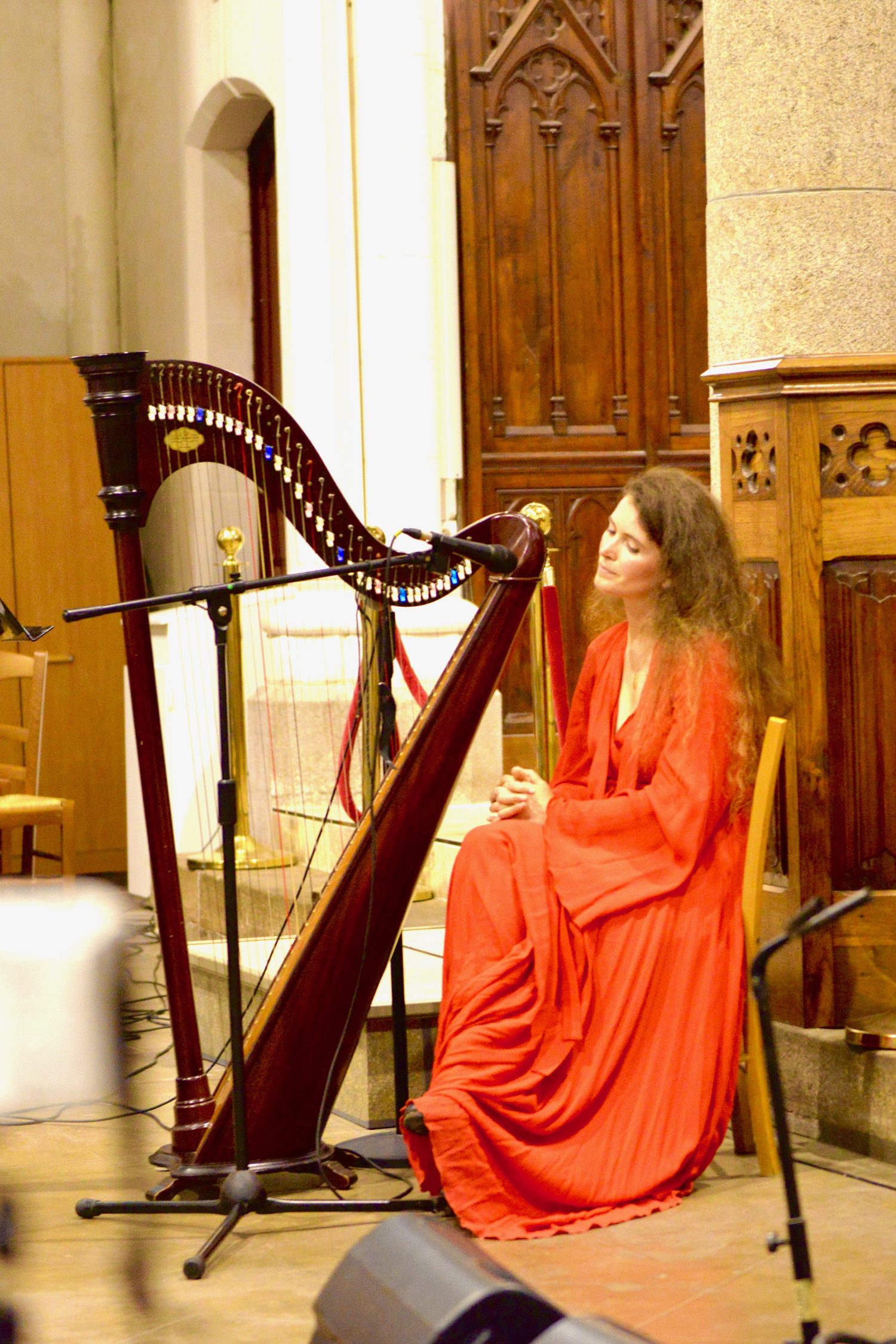Marion Doncoeur (IRIS) à la harpe